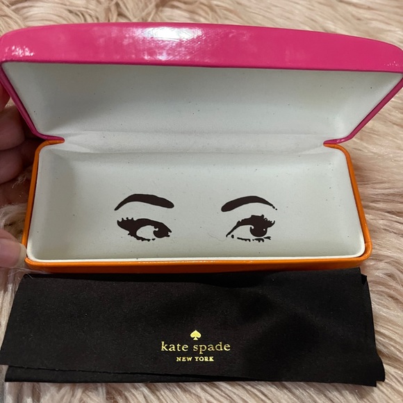 Kate spade pink/orange glasses case